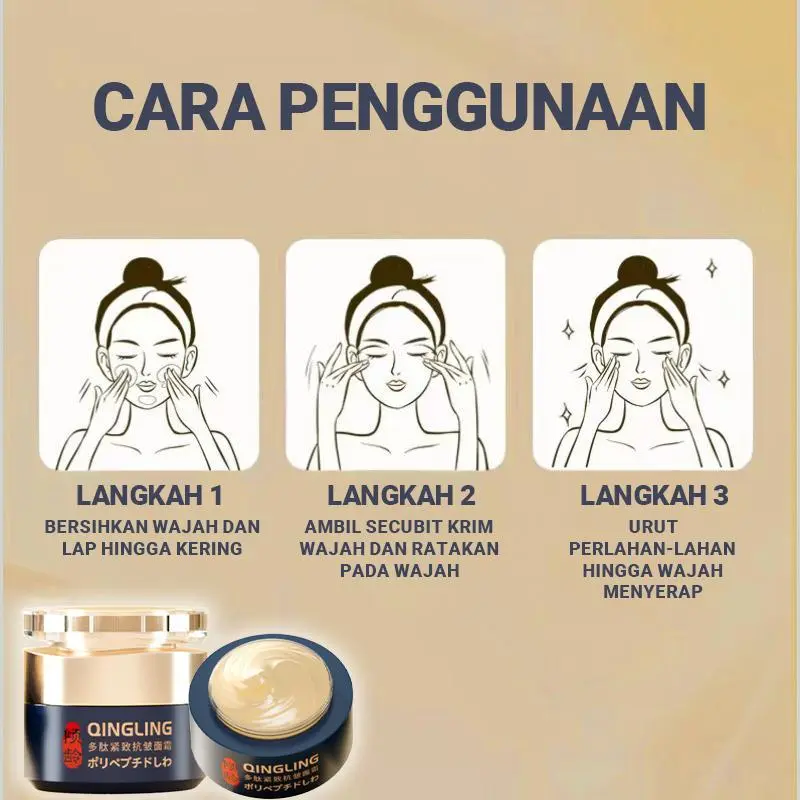 Krim Anti-Kedutan, Menganjalkan, krim anti-jeragat dan melasma yang kendur, suplemen kolagen Qinglin-50g 1