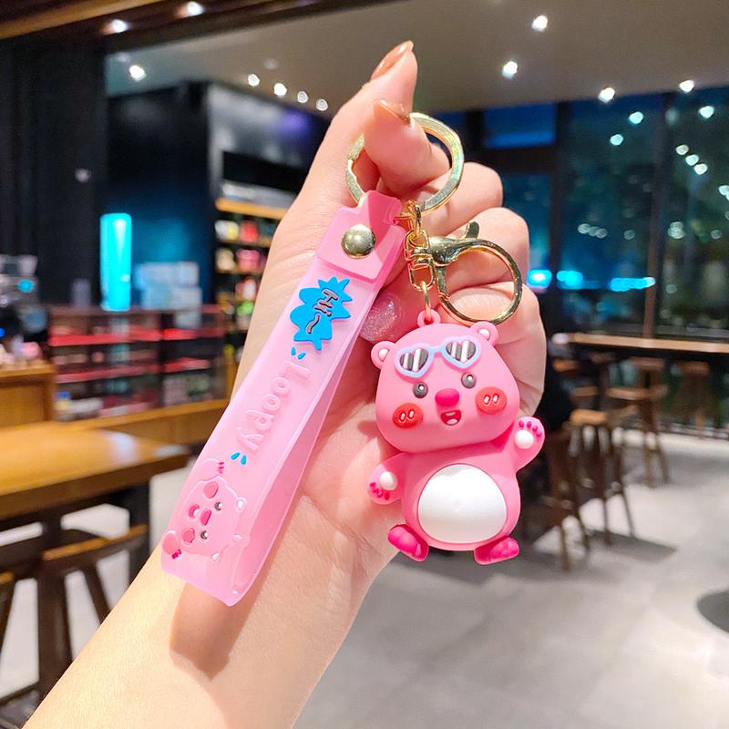 Gantungan Kunci Desain Kartun Lucu Loopy Untuk Tas Sekolah / Gantungan Kunci Mobil Motor KeyChain Liontin Tas / Gantungan Kunci Lucu 5