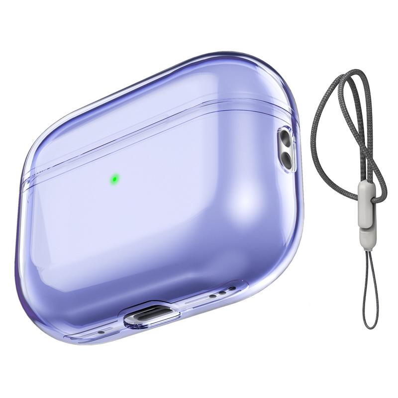 2023 2022 Airpods Pro 2 High Quality Transparent Drop-proof TPU Soft Case with incase Lanyard for New AirPods Pro2 USB-C 3