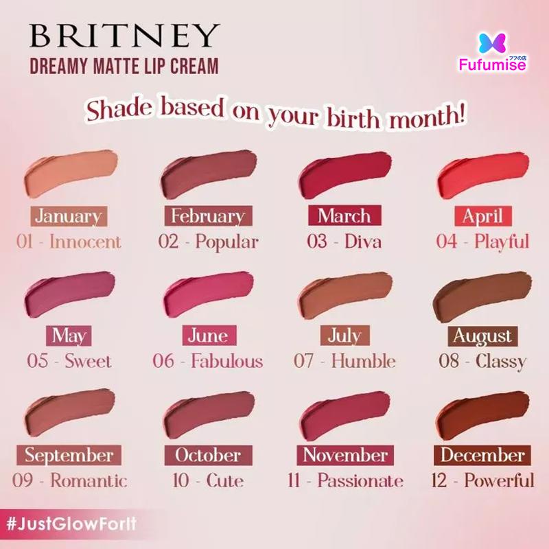 Product Introduction of Purbasari BRITNEY Dreamy Matte Lip Cream  (BPOM) Bibir Lipstick 15