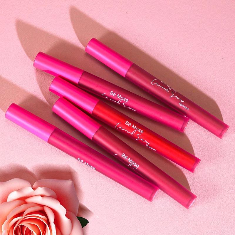 DAPAT 5 pcs  lipstik BE MOSE CARNAVAL 5 pcs untuk Bibir Kering dan Waterproof Gloss Lipstick 5