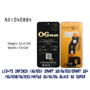 LCD+TOUCHSCREEN COMPATIBLE FOR INFINIX SMART 10 / X6725 / SMART 10+ / X67258 / X6725C / HOT 60 5G / X6726 BLACK OG SUPER