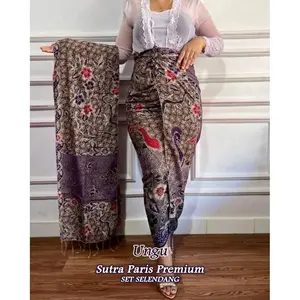 Motif Terbaru Merak Jambul TerrrBestsSelerr Cocok Untuk Semua Kalangan Sutra Paris Premium ATBM Free Selendang