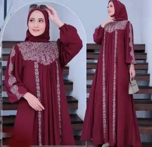 Gamis alesha fashion batari terbaru 2026 dress kekinian mewah ceruti babydoll aplikasi bordir cantik Pakaian wanita Fashion muslim Gamis mewah kondangan Baju kurung Baju gamis Lebaran