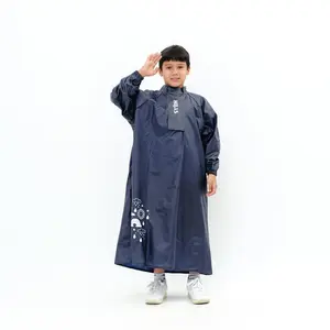 Jas Hujan Gamis Anak Zipper Kekinian Model terbaru HIJAS Bahan PVC Tebal Syari