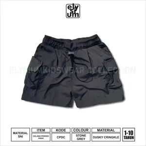 Celana Cargo Anak ElysiumKidsWear Model Kekinian Bahan Dusky Cinkle Fashion Katun Laki-Laki Perempuan