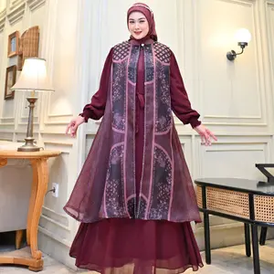 Sakeena Noela Gamis Ceruty Digital Printing