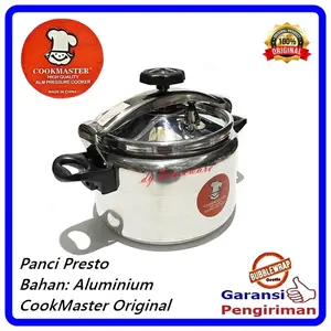 Panci Presto Jumbo 15 Liter / 20Ltr/ 25 ltr / 40 Ltr/50 Ltr/75 Ltr Panci Masak Pelembut Daging Besar Aluminium CookMaster