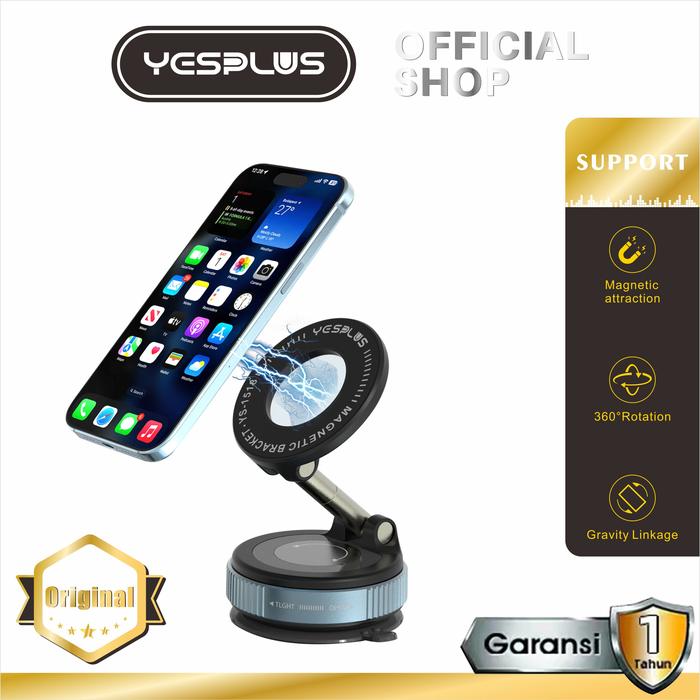 Gambar YESPLUS Holder Handphone  Magnet Vacuum Suction Rotasi 360°  YS-1518 Dudukan HP Daya Cengkram Kuat Tempel Mobil Meja Dinding dari YESPLUS MALL Kota Administrasi Jakarta Barat Tokopedia