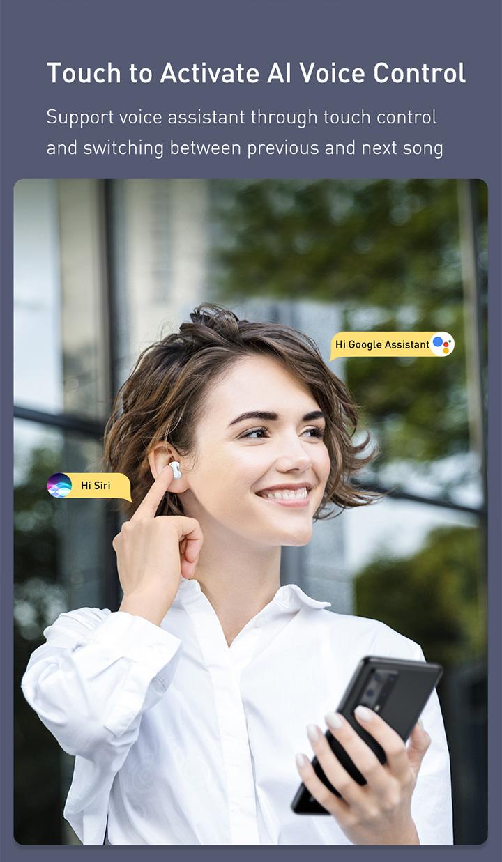 Product Introduction of Baseus Encok WM01 True Wireless Bluetooth Earphone Pengurangan Kebisingan Tahan Air Mini Earbuds TWS Headphones Biru 42