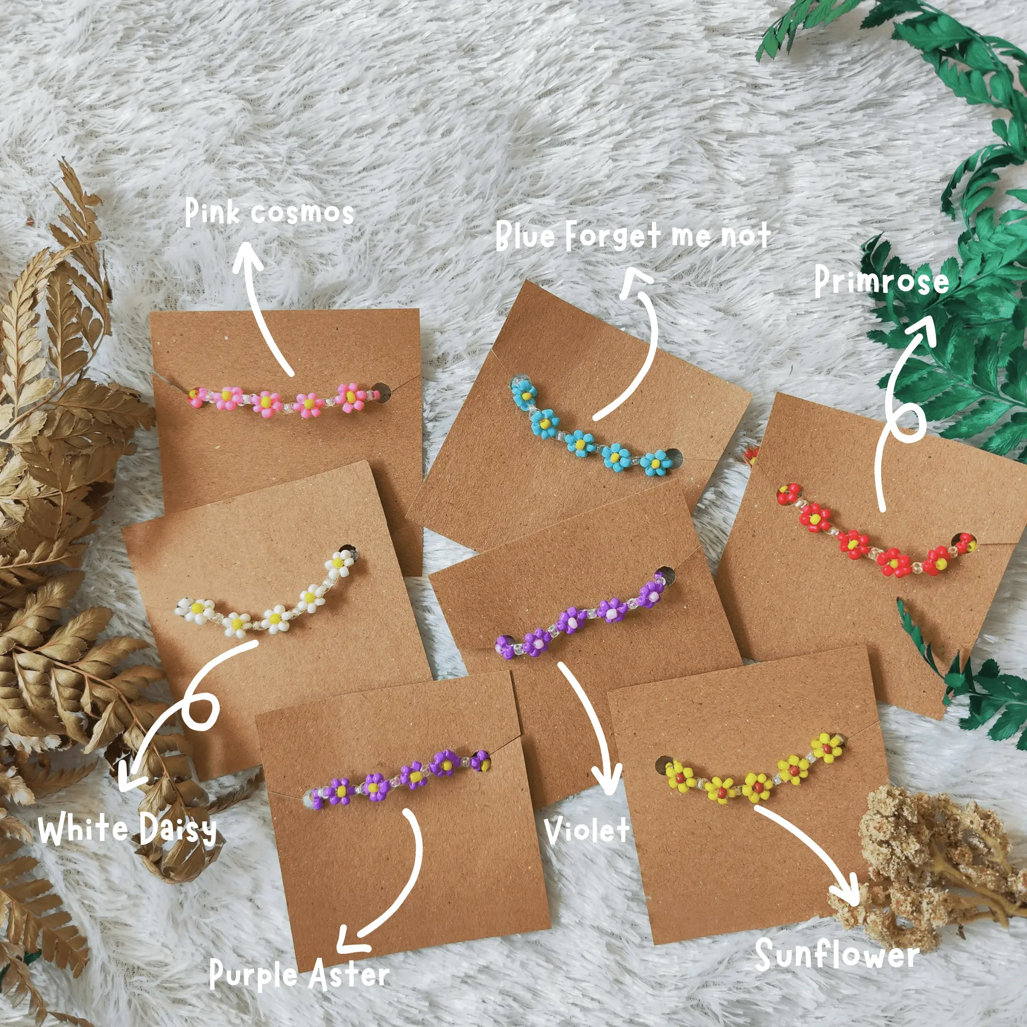 RT || Gelang manik bunga lucu couple Bracelets