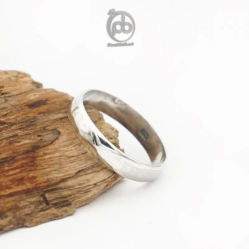 Cincin Pria-Wanita Perak Asli 925 Simple Plain Lingkar Polos