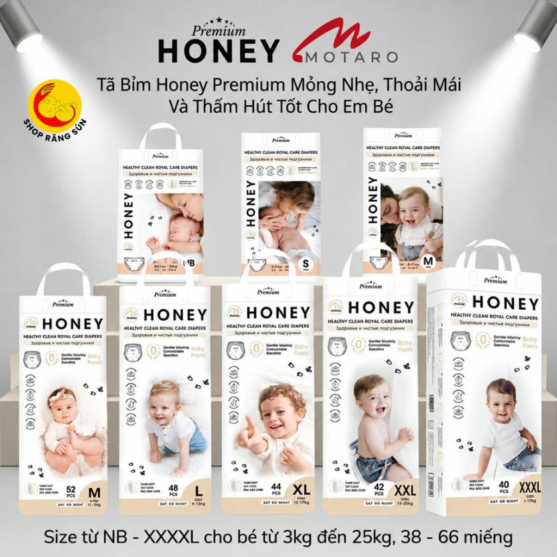 Tã Bỉm Dán Quần Honey Prenium Mềm Mại, Thấm Hút Tốt Dành Cho Bé