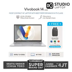 ASUS VIVOBOOK A1404VA I5 1334U I3 1315U 8GB 512GB 256GB W11+OHS 14.0FHD - LAPTOP ULTRABOOK NOTEBOOK