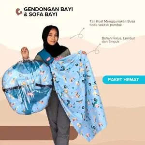 Paket Sofa Bayi dan Gendongan Bayi Ring Sling Sofa Duduk dan Gendongan Sling