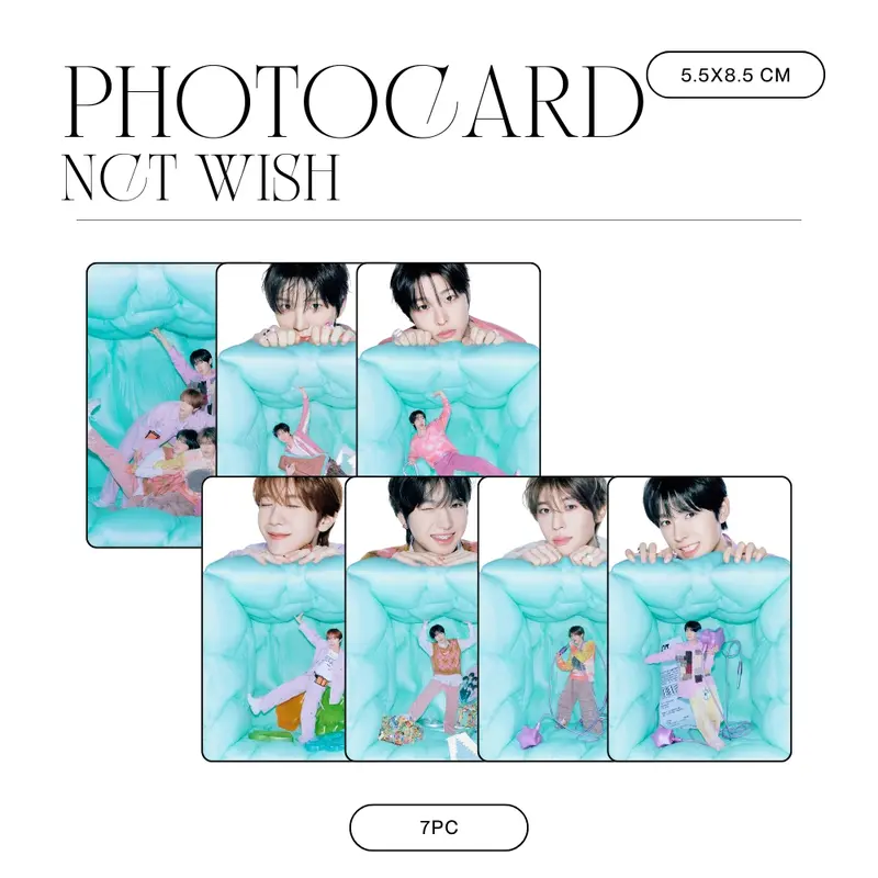 PHOTOCARD NCT WISH POPPOP 7 PCS KPOP UNOFFICIAL SION RIKU YUSHI JAEHEE RYO SAKUYA 0