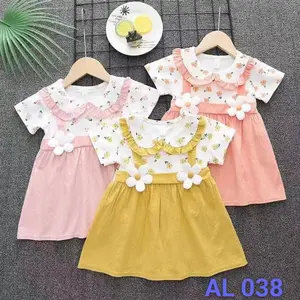 0-3 Tahun dress import anak perempuan dres anak cewek 24 bulan dress anak perempuan import korean style gaun anak perempuan baju anak perempuan dress Floral Katun Lengan