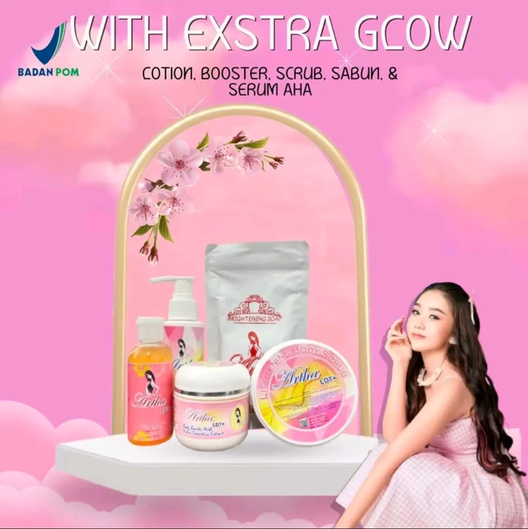 PAKET LENGKAP PEMUTIH ARTHA LDT ( LOTION, BOSTER, SABUN, SCRUB, SERUM)