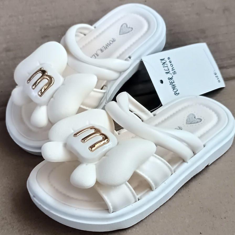 Sandal fashion import anak perempuan sandal/slop alina 803 motif pita sendal karet terbaru anak perempuan kaki 24-35