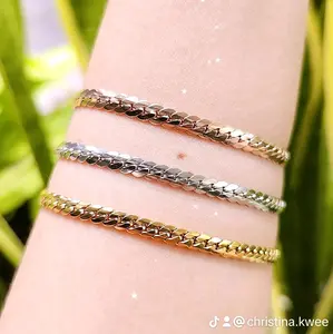 GELANG TANGAN Titanium SISIK NAGA PIPIH - 67