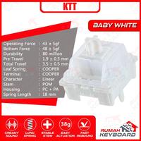 Gambar SWITCH - CONTENT - KTT BABY WHITE - 5 PIN - 43G - LINEAR - PCB MOUNT dari Rumah Keyboard Kota Administrasi Jakarta Barat 2 Tokopedia