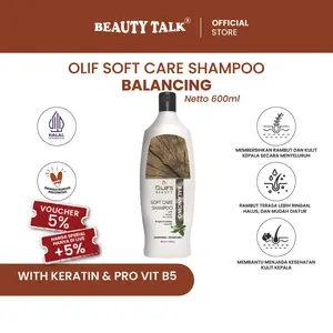 OLIF Soft Care Shampoo (Balancing) 600 ML | Haircare Perawatan Rambut Anti Ketombe 2 in 1 Shampo Conditioner