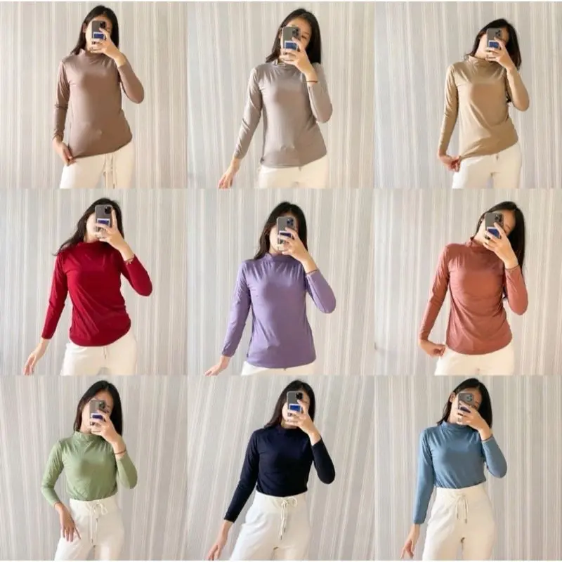 Manset Inner Dewasa Wanita Lengan Panjang / Manset Inner Kaos Wanita Leher Tinggi / Manset Inner Muslim Premium 0