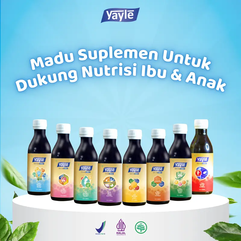 Yayle All Varian - 120ml & 200ml - Madu Vitamin Support tumbuh kembang si kecil Bayi & Balita 0