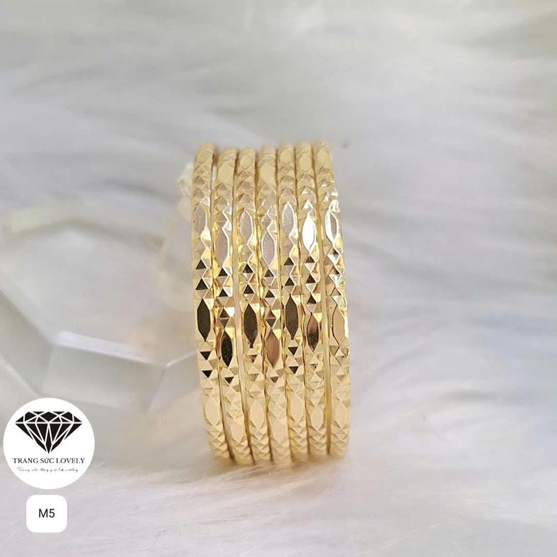 Vòng Ximen 7 chiếc XM5 ống trúc chất liệu Đồng Đỏ màu vàng miền tây