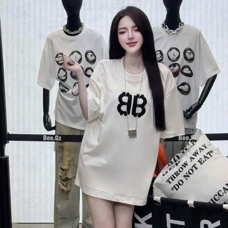 Hongdostore - Áo Phông Nam Nữ Thêu Chữ Xù BB Cao Cấp Chất Mềm Mịn Hàng Đẹp