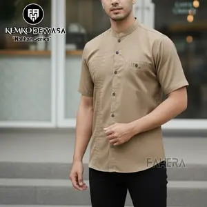 Nataya Baju Koko Pria Kemeja koko Lengan Pendek Polos Exclusive Toyobo Original Adem Motif Terbaru