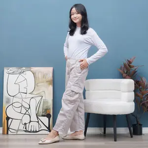 Celana Panjang Anak Perempuan High Waist Cargo Loose Pant Usia 7-12 Tahun