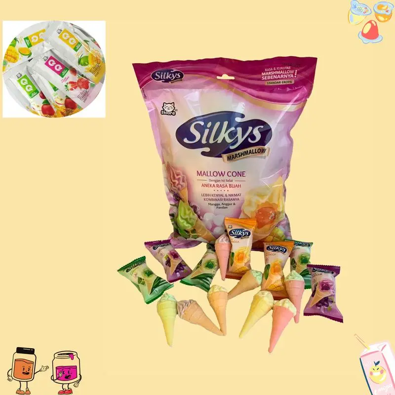 PAKET MANISAN 20+24PCS QQ JELLY &MARSHMALLOW Fruity Rendah gula Rendahlemak snack Food Jeli Manis snacks MakananSapi Puding Paket Usaha Jajanan SD 1 DUSJajanan Grosir 5