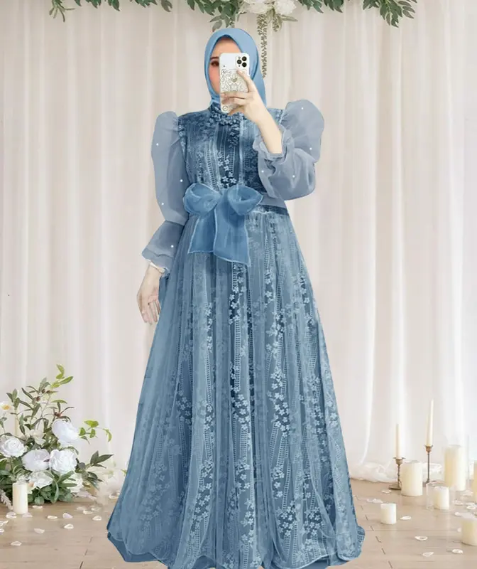 Dress Brukat Alysa Busui Dress Wanita Terbaru Dress Kondangan Wanita Fashion Muslimah Busana Muslim Wanita Bisa Cod 0