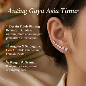 Dengan anting tujuh bintang yang unik, penampilan Anda akan semakin cantik dan mempesona.