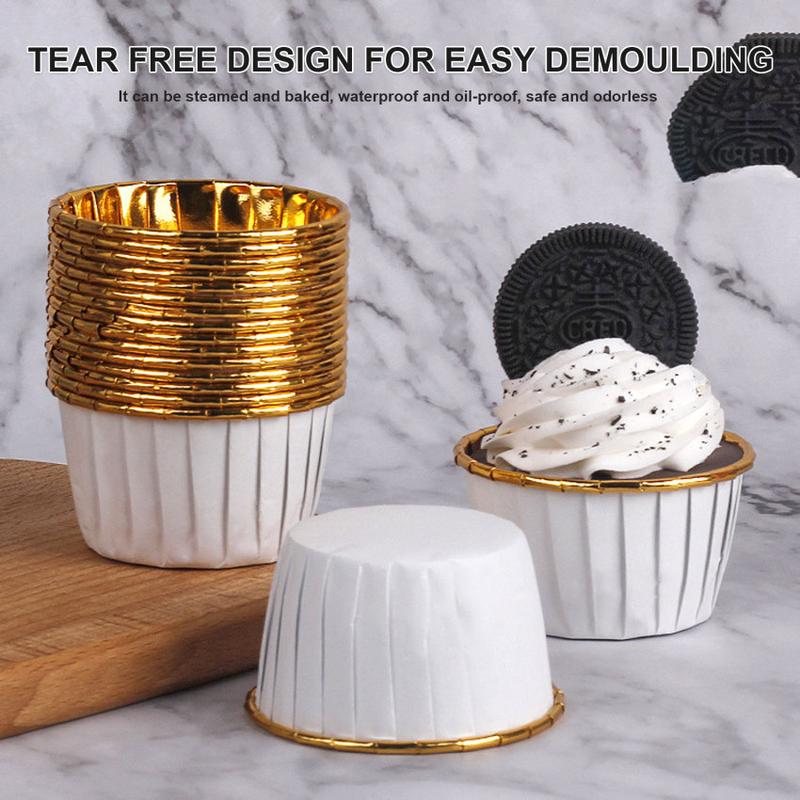 Product Introduction of Khuôn Cốc Thiếc Lá Nhôm Tròn, Cỡ Nhỏ, Có Thể Tái Sử Dụng, 50 Cái, Thích Hợp Làm Pudding Và Bánh Ngọt, Hộp Giấy Thiếc Nồi Chiên Không Dầu, Khay Nướng, Dụng Cụ Làm Bánh 39