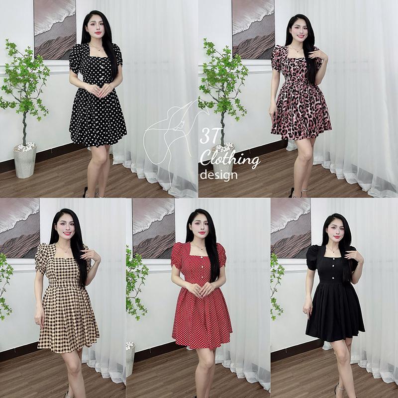 Set đồ bộ nữ giả váy kèm quần cổ nữ hoàng thiết kế 3 nút đính đá mocking eo chun co giãn vải lụa mango cao cấp form bigsize 40 - 80kg mã B47