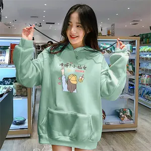 LURIANCLOTH - Sweater Hoodie Wanita Buildup korean Remaja Dewasa Sweater Cewe Flecce Murah Hitam / Putih / Misty / Denim Dusty / Mint