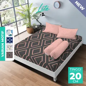 [New Launching SBD] Kintakun New LITE Sprei Set Special Minimalis Bunga Microfiber 20 cm Bantal Kain - Multivariant