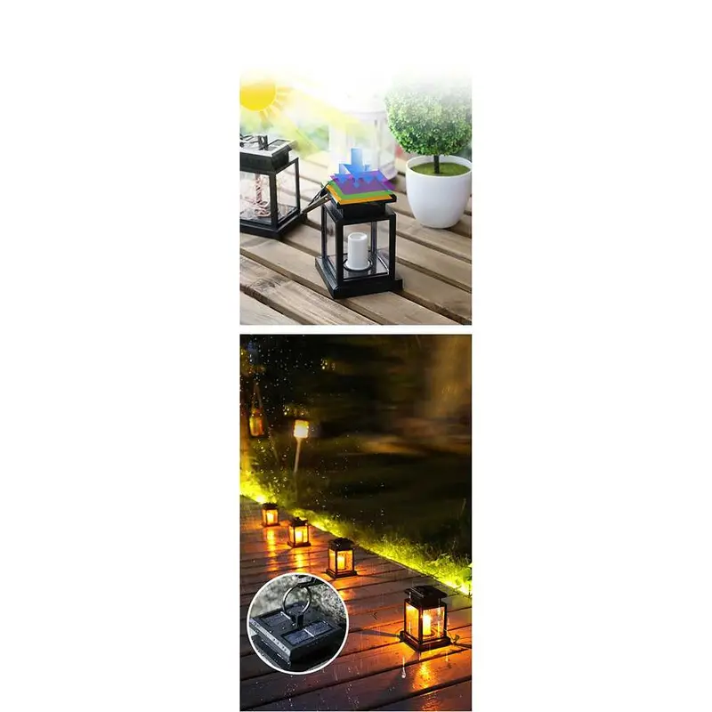 DUOGU Lampu Taman Hias Lentera Solar Power Waterproof Warm White - EM301 6