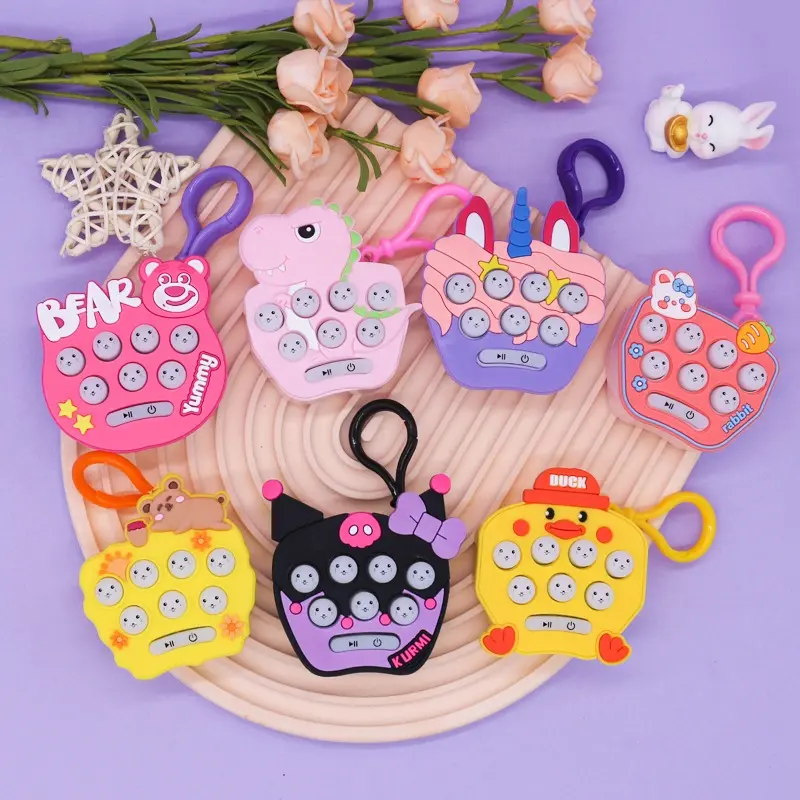 new Pop It Push Bubble Game Challenge Fidget Toys mainan anak gantungan kunci Pop It 0