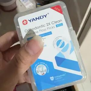YANDY Tongkat Flos Penjagaan Pelbagai Fungsi Antibakteria Ortodontik 50pcs/Kotak Benang Pergigian Anti Putus & Kemasan Praktis Cegah Bau Mulut - Gusi