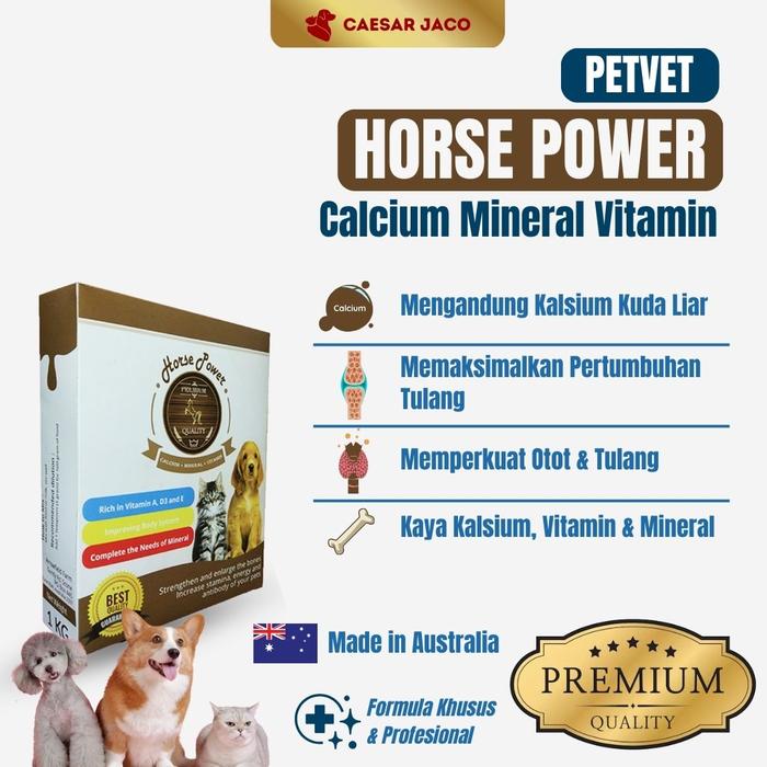 Gambar Horse Power - Kalsium Mineral Vitamin Anjing Kucing Import Australia dari Caesar JacO Kota Administrasi Jakarta Barat Tokopedia