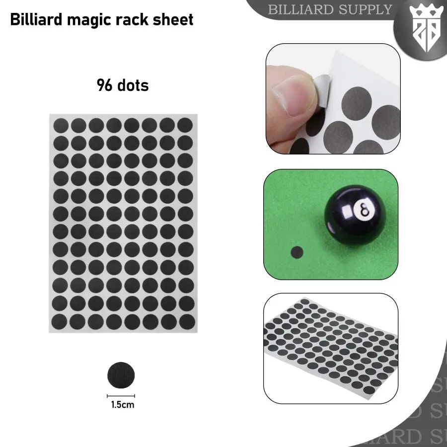 Stiker Billiard Penanda Meja Biliar Sticker Billiard Titik Hitam Bola