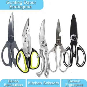 Gunting Dapur Serbaguna Stainless Kitchenware Multifungsi Anti Karat