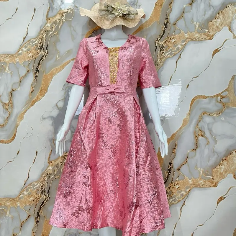 Dress Jaguar Payet Daun 7863/Dress Pesta mewah/Dress Rumah Butik Bellicia Kondangan 3