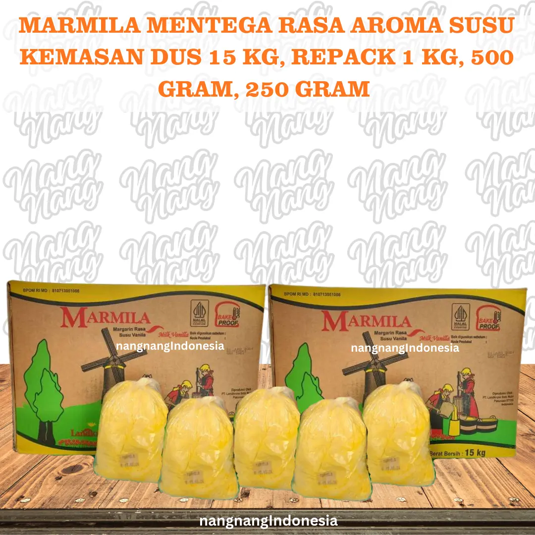 MARMILA MENTEGA RASA AROMA SUSU KEMASAN REPACK 1 KG | MARGARIN AROMA DAN RASA SUSU VANILA 1KG | MILK VANILLA MARGARIN