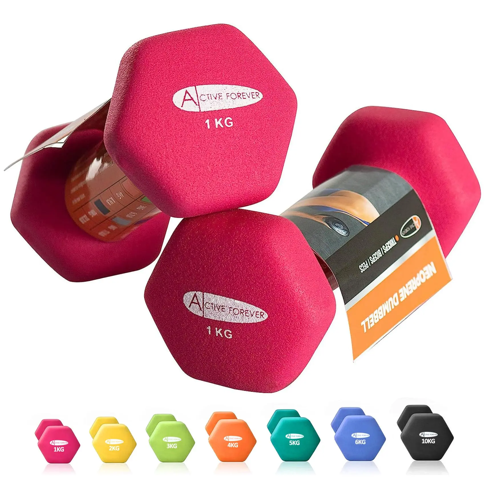 Dumbbells Set of 2, Hex Dumbbells Pair, Neoprene Waterproof Non-slip Dumbells Set