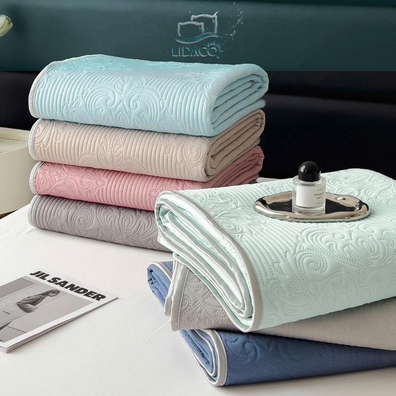 Chăn thun lạnh LIDACO Ice Cool ép họa tiết mềm mát co giãn thoáng khí khổ 2mx2m3