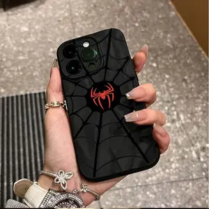 Kompatibel dengan iPhone case Pola pemberian laba-laba  Lipatan cangkang 11 12 13 14 15 16 Lembut Kasus ponsel iPhone 11 PRO MAX 12 PRO MAX 13 PRO MAX 14 14PLUS 14PRO MAX 15 15PLUS 15PRO MAX 16PRO MAX Casing yang cantik X XSMAX XR